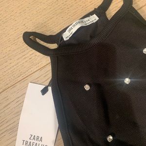 Zara black crop tank